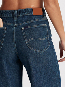 FANKES Pantalones Vaqueros de Mujer, Cintura Alta, Azul Oscuro, Corte Recto, Estilo Vintage, Largos, Casuales, Impermeables, de Secado Rápido, Transpirables, Tejido de Punto - Product Image 6