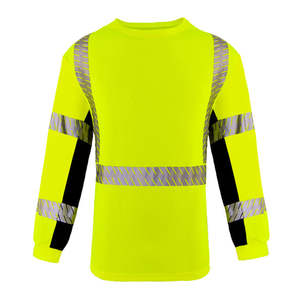High Visibility Reflective Safety Customized Printing Logo Fabric <b>Running</b> Tape Safety T Shirts For Men - Product Image 5