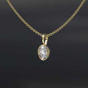 Octagon Cut Lab Grown Moissanite Geometric 14K <b>Gold</b> IGI Certified Unisex <b>Pendant</b> Necklace with Rope Chain Luxury - Product Image 1