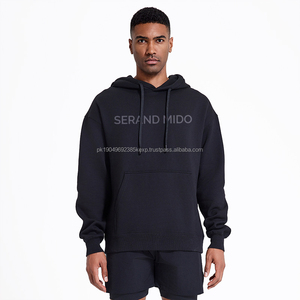 Sweat à capuche Slim Fit vierge en coton polyester de haute qualité pull épais polaire à la mode sweats à capuche de sport pour hommes - Product Image 4