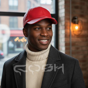 หมวกเบสบอลหนังแท้พรีเมียมสำหรับผู้ชายและผู้หญิงพร้อมสายปรับได้ |   หมวกแฟชั่นสไตล์วินเทจลำลองสำหรับกิจกรรมกลางแจ้ง - Product Image 4