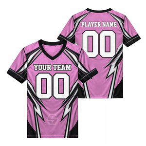 Maillot de football personnalisé sublimé à manches courtes, en polyester respirant, uniforme d'équipe unisexe pour adultes avec nom et numéro du joueur - Product Image 4