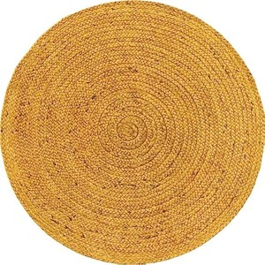 Eye Level Round Jute Area Rug Solid Color Bohemian Style Flat Pile Non Slip Living Room Decor Spot Clean - Product Image 5