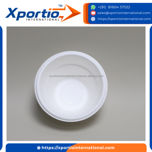Top Selling Bagasse Bowl Round Shape Sugarcane Disposable Paper Bowls Leak-Proof 100 Pcs Per <b>Polybag</b> Pack For Salad&Food Serving - Product Image 4