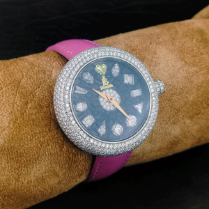 นาฬิกาเพชรเลี้ยงในห้องปฏิบัติการสำหรับผู้หญิง, นาฬิกาควอตซ์สวิสกระจกแซฟไฟร์สุดหรู, นาฬิกาดีไซน์เนอร์สแตนเลสสตีลสำหรับเป็นของขวัญ - Product Image 1