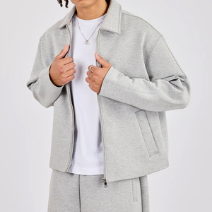 New Arrival Unisex Oversized Tracksuit Set Custom Logo Fleece <b>Zip</b> <b>Up</b> <b>Jacket</b> Wide Leg Sweatpants Casual Streetwear Sportswear - Product Image 5