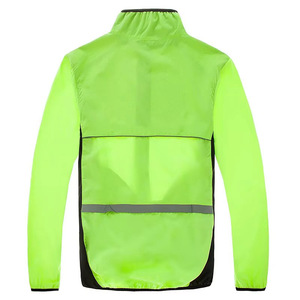 Chaqueta Impermeable <span class=keywords><strong>para</strong></span> Ciclismo, Reflectante, Transpirable, Cortavientos, Ligera, <span class=keywords><strong>para</strong></span> Bicicleta de Montaña y Carretera, en Naranja, Negro, Amarillo y Verde - Product Image 4