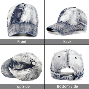 Casquette de baseball en coton délavé avec logo brodé 3D personnalisé, style trucker, pour hommes - Product Image 4