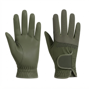 Gants d'équitation rouges pour hommes et femmes, durables, légers, respirants, avec une adhérence flexible, paume antidérapante, pour l'équitation - Product Image 1