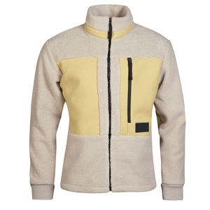 Men's <b>Fleece</b> <b>Jacket</b> Stand Collar Color Blocking Zipper Closure Windproof <b>Thick</b> Sherpa Lining Winter Casual Outdoor Wear - Product Image 4