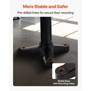 Supporto per smerigliatrice da banco resistente 27x27 cm con morsetto e piedistallo da pavimento, fessure di montaggio pre-tagliate, pratico per il montaggio della smerigliatrice - Product Image 4