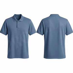 Polo personnalisé uni à manches courtes en mélange de coton respirant pour l'été, T-shirt décontracté, logo personnalisé, vente en gros - Product Image 5