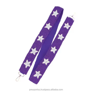 Sangle de sac bandoulière ajustable, tendance, faite main, brodée de perles, style vintage, taille personnalisée, pour université et sororité - Product Image 2