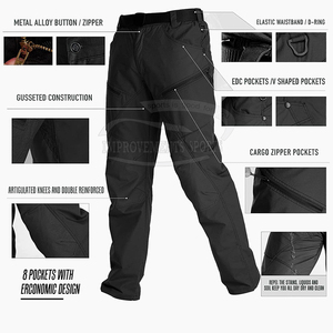 กางเกงกีฬาเข้ารูปของผู้ชายกางเกงผ้าคอตตอน100% แฟชันผ้ายืดมีกระเป๋าตรงขอบกางเกงขายส่ง - Product Image 5