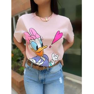 T-shirt d'été personnalisé de haute qualité pour femmes, impression et broderie de logo, 180 GSM, 100% coton, t-shirts pour femmes, provenant du Bangladesh - Product Image 2