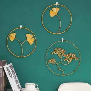 Premium <b>Floating</b> Metallic Blossom Wall Hanging Decorative Openwork Rose Branch Cluster Accent Bedroom Sofa Backdrop Sign - Product Image 1
