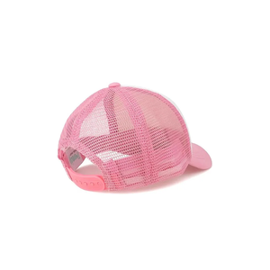 Pink and White Leather 3D Embroidery Breathable Trucker <b>Cap</b> Adjustable Unisex Hat for Spring Summer Casual Wear - Product Image 5