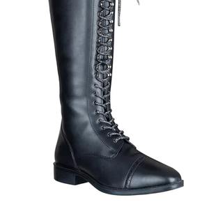 Bota de Montar para Caballo, de Cuero Sintético de Color Sólido, Protección Completa para Montar a Caballo - Product Image 4