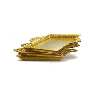 Bandeja de latón de la mejor calidad para chocolate, organizador de vajilla, bandeja decorativa de almacenamiento, 2 piezas, artesanía al precio más bajo - Product Image 4