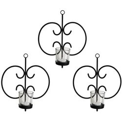 Metal <b>Wall</b> Mounted Tealight Candle Holder Hanging <b>Wall</b> <b>Sconce</b> Decorative Candle Stand for Living Room Bedroom Home Decoration - Product Image 5