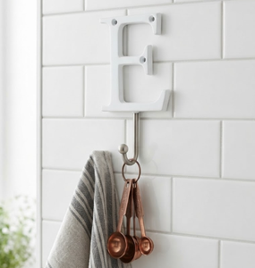 Premium E Alphabet Design Wall <b>Hook</b> With Modern Style Perfect For Bathroom Clothes And Towel Storage - Product Image 3