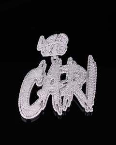 Colgante de Letra Personalizado de Plata de Ley 925 con Baño de Oro de 18k y Moissanita, Charm Inicial Iced Out, Joyería Hip Hop con Nombre Certificada - Product Image 1