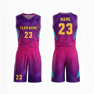 Ensemble de maillots de basketball imprimés sur mesure 2026 pour hommes adultes, coupe régulière, sans manches, respirant, kit uniforme de sport |   OEM ODM Vente en gros - Product Image 1