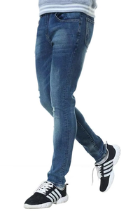 Jeans de Mezclilla de Verano, de Algodón, Secado Rápido, Transpirables, Corte Ajustado, Estilo Formal y Casual, Servicio OEM, Impresión Digital, Lavado Medio, Cintura Media - Product Image 4