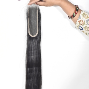 Closure 2*6 Cheveux indiens lisses 100% couleur naturelle pour femmes, non traités, cuticules alignées, style cheveux ondulés profonds, vente en gros - Product Image 2