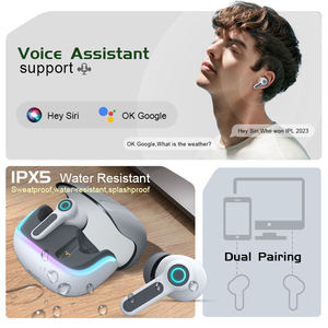 Auriculares TWS para Juegos de Baja Latencia, Auriculares Inalámbricos para Gamers, Emparejamiento Dual V5.4, Cancelación de Ruido ENC - Product Image 6