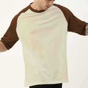 T-shirt Homme Oversize 100% Coton Color Block Coupe Ample OEM/ODM avec Logo Personnalisé Impression Numérique Grammage Lourd 200 GSM - Product Image 2