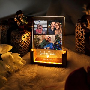 Lampe de table LED de bonne qualité avec cadre de collage photo personnalisé, idéale pour la chambre à coucher, le salon et la décoration intérieure - Product Image 4