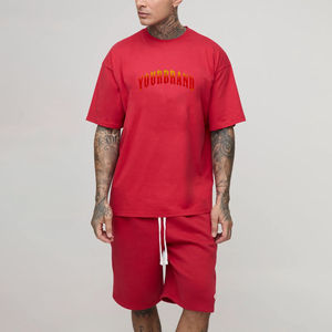 Conjunto de Pantalones Cortos Deportivos para Hombre, 100% Algodón, con Logotipo Personalizado Impreso en DTF, Corte Regular, Secado Rápido, Transpirable y Ecológico, Venta al Por Mayor - Product Image 1