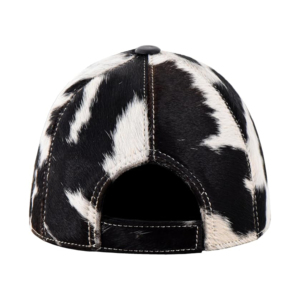 Gorra Unisex de Alta Calidad de 6 Paneles en Lona y Cuero Vacuno, Estampado Animal en Blanco y Negro, Ajustable, Estilo Casual, Servicio OEM Común - Product Image 4
