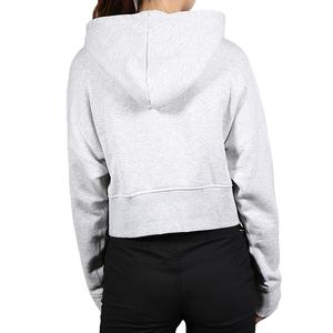 Nueva Sudadera con capucha de lana recortada de invierno para mujer, Jersey corto informal deportivo con estampado personalizado, sudaderas con capucha de moda de algodón y poliéster liso - Product Image 3