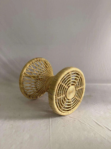 Actual photos from the workshop - <b>Small</b> <b>round</b> natural rattan coffee <b>table</b>, suitable for use on balconies. - Product Image 3