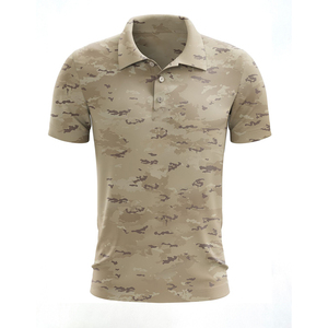 Polo à manches courtes pour homme, camouflage, séchage rapide, polyester, coupe classique, avec imprimé - Product Image 5