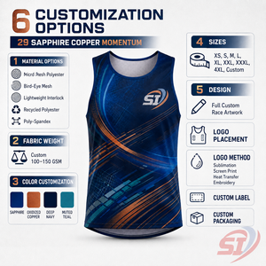Débardeur de course personnalisé avec logo sur mesure, séchage rapide, pour marathon, sans manches, vêtement de sport, violet jade, motif arc vectoriel - Product Image 4