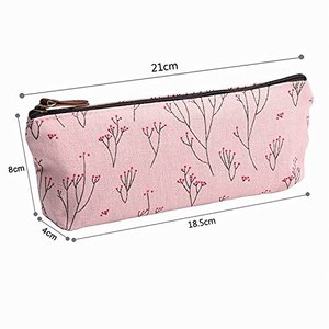 Pochette cosmétique portable et durable en toile sergé tie-dye avec fermeture éclair, poignée souple et grande capacité - Product Image 2