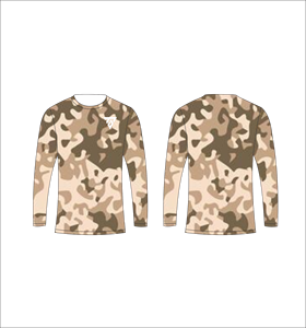 Men <b>Khaki</b> Desert Camouflage Long Sleeve T Shirt Sand Cream Abstract Pattern Crewneck Tee Casual Streetwear <b>Tops</b> Gym Training - Product Image 1