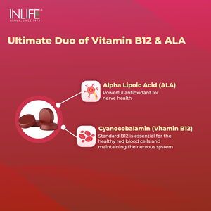 Tabletas de Vitamina B12 con Ácido Alfa Lipoico, B1, B5, B6, Folato e Inositol, 120 Unidades, Apoyo al Metabolismo Energético y a los Nervios - Product Image 5