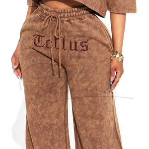 Pantalones Deportivos Personalizados de Otoño para Mujer, Sostenibles, Transpirables, de Algodón y Felpa, con Cintura Elástica, para Gimnasio - Product Image 4