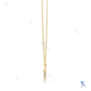 Collar con Colgante de Corazón y Ojo de Diamante Cultivado en Laboratorio, Oro Sólido de 14K y 18K, Joyería Fina para Mujer, Talismán de Protección, Venta al por Mayor - Product Image 4