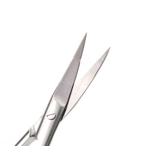 Ciseaux professionnels en acier inoxydable à poignée dorée pour la beauté, ciseaux à double lame de 9,5 mm pour paupières doubles - Product Image 2