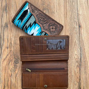 กระเป๋าคลัทช์มือและกระเป๋าสตางค์หนังสำหรับผู้หญิงแนวแอซเท็กสไตล์ตะวันตกใหม่ - Product Image 6