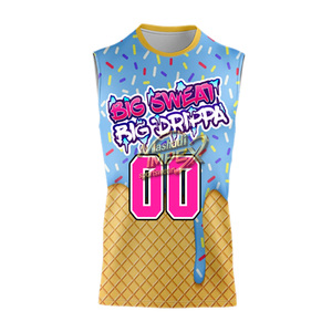 เสื้อแข่ง MASHADI Ice สำหรับงานพิมพ์ลายแบบ Sublimation บนผ้า Spandex/Polyester Mesh สำหรับเกม 7v7 สีน้ำเงิน แบบไม่มีแขน ระบายเหงื่อได้ดี ป้องกันแบคทีเรีย - Product Image 2