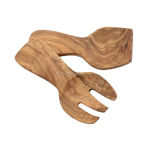 High Quality Handmade 2-Piece Set of Eco-Friendly Natural Wooden <b>Salad</b> <b>Tools</b> High-Artistic Kitchen Tableware Handmade Crafts - Product Image 6