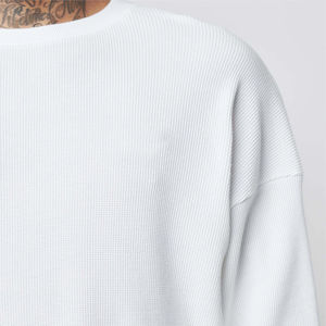 Camisetas de Manga Larga para Hombre, Tejido Waffle HSI OEM 2026, 100% Algodón Puro, Ropa Térmica, Estilo Casual para Hombre y Niño - Product Image 6