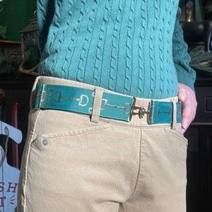 ALEXANDAR INDUSTRIES Navy Blue Nylon <b>Belt</b> <b>Chain</b> with Metal Buckle Adjustable Casual Style - Product Image 4