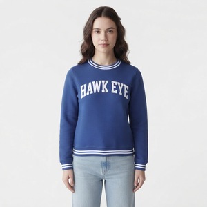 เสื้อฮู้ด HAWK EYE SPORTS คอลเลคชั่นฤดูใบไม้ร่วง/ฤดูหนาว สำหรับผู้หญิง สไตล์สตรีทแวร์ ผ้าฟลีซไม่บุซับใน ทรงคอกลม ไหล่ตก ระบายอากาศได้ดี น้ำหนัก 360 กรัม ผลิตจากผ้าสเวตเชิ้ต 100% - Product Image 6